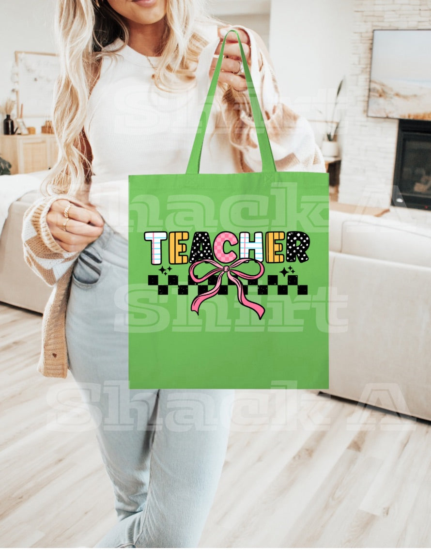 Teacher Things with Bow, Small Tote Bag
