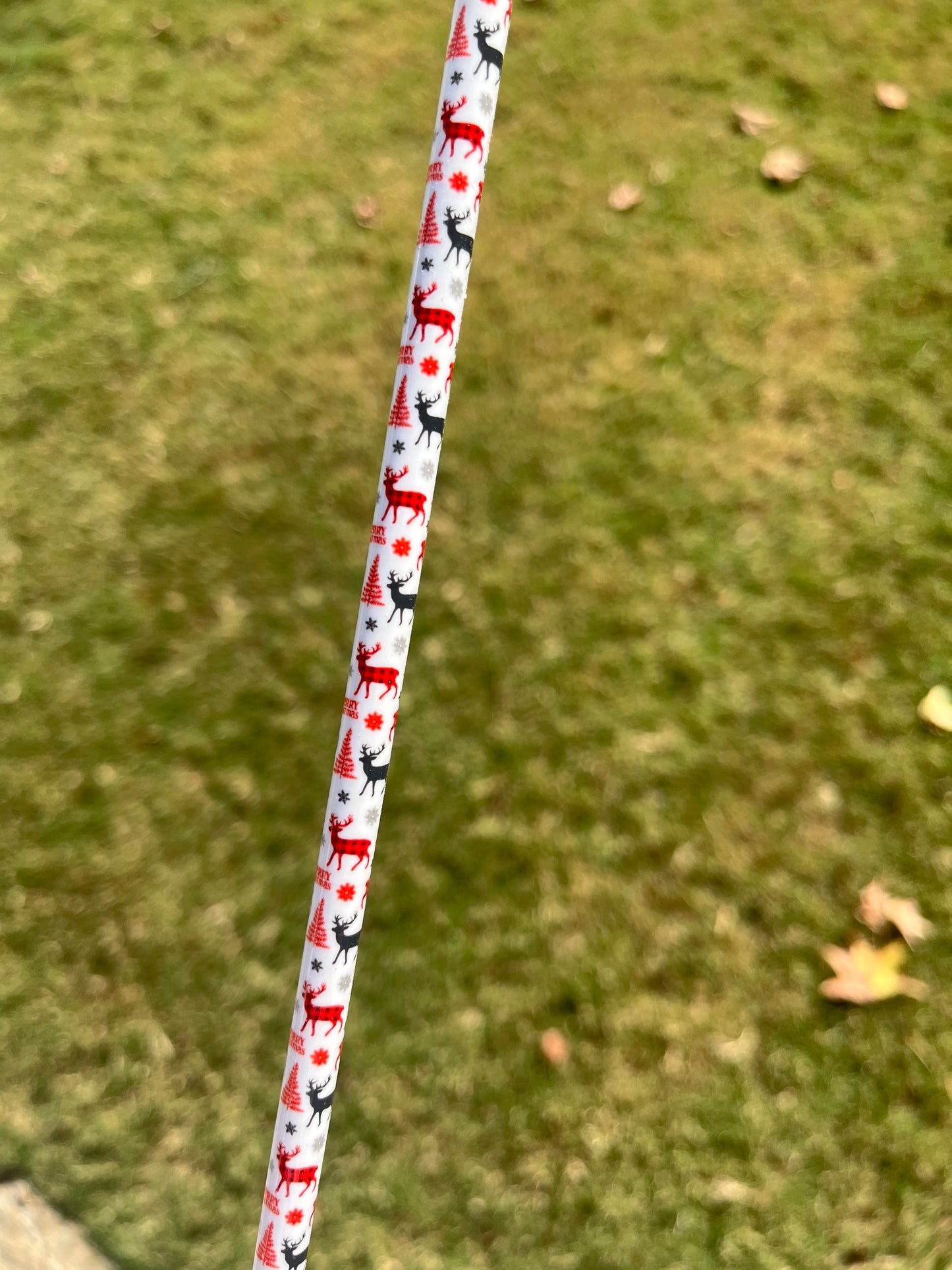 Christmas Deer Straw
