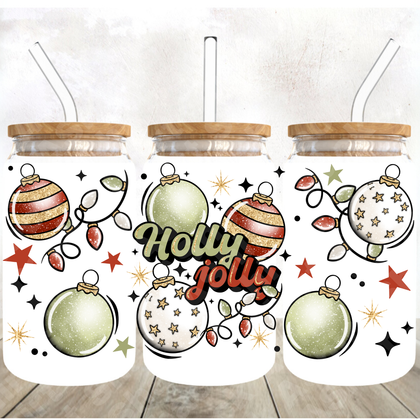 375 Holly Jolly Ornaments