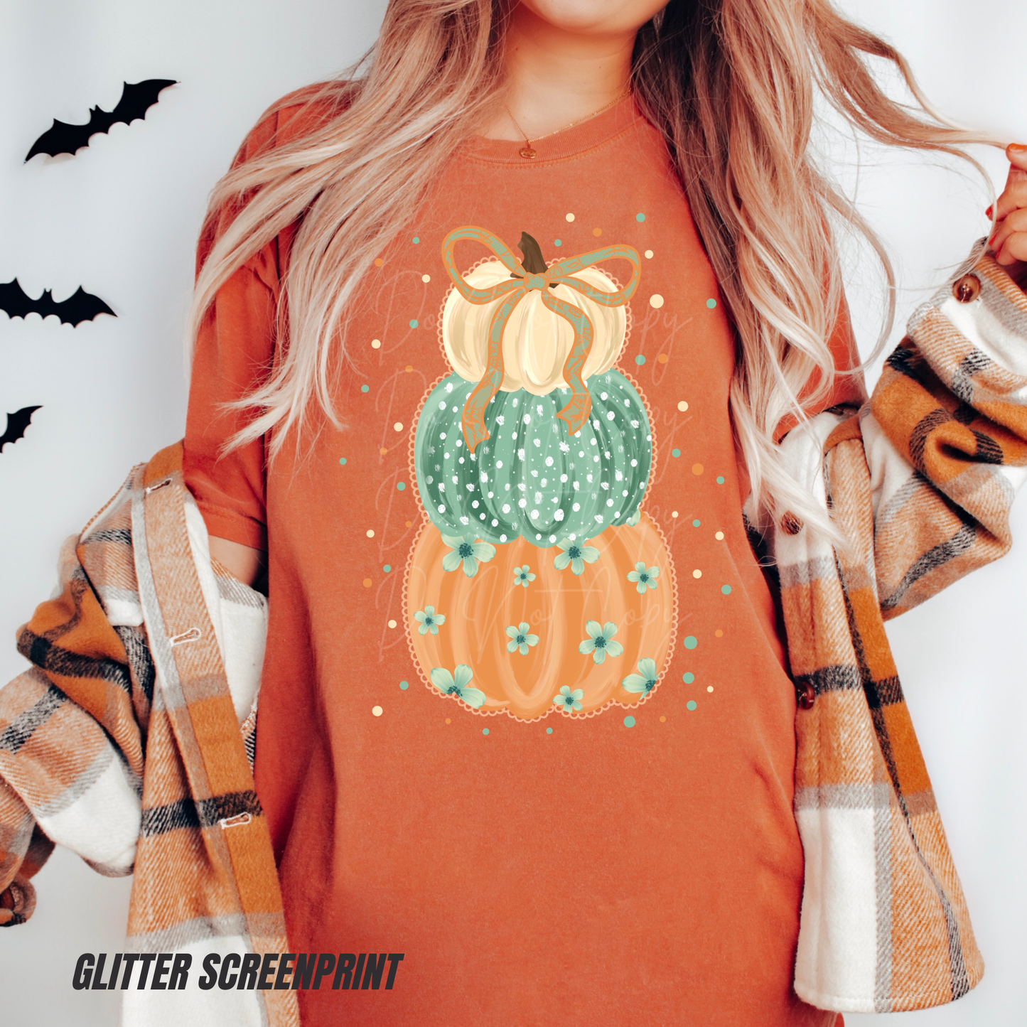 213 pumpkin stack “GLITTER SCREENPRINT”
