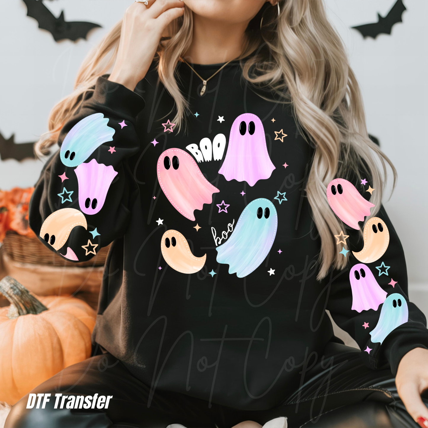 214 boo colorful ghosts with double sleeve