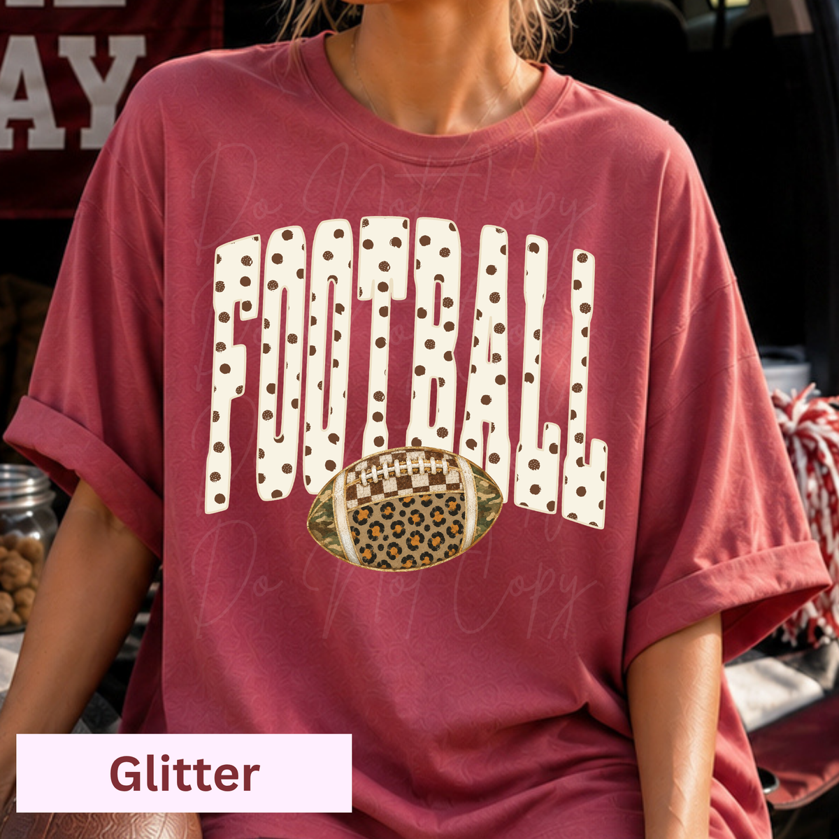 Football *Glitter Screenprints