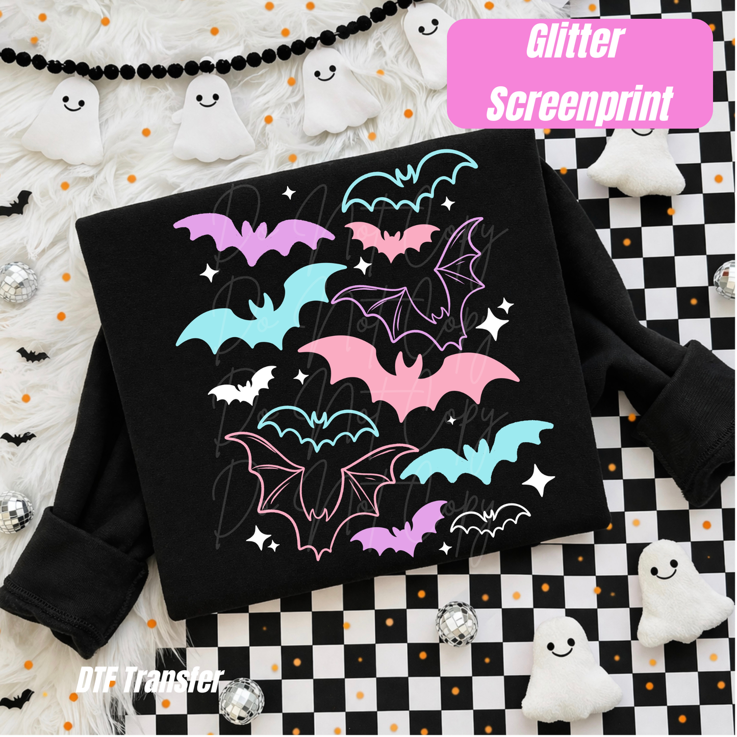 bats “GLITTER SCREENPRINT”