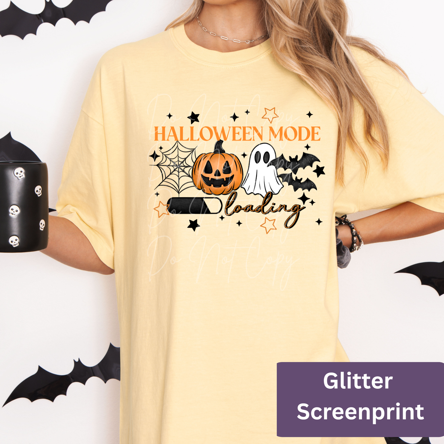 228 Halloween mode (glitter screen print)