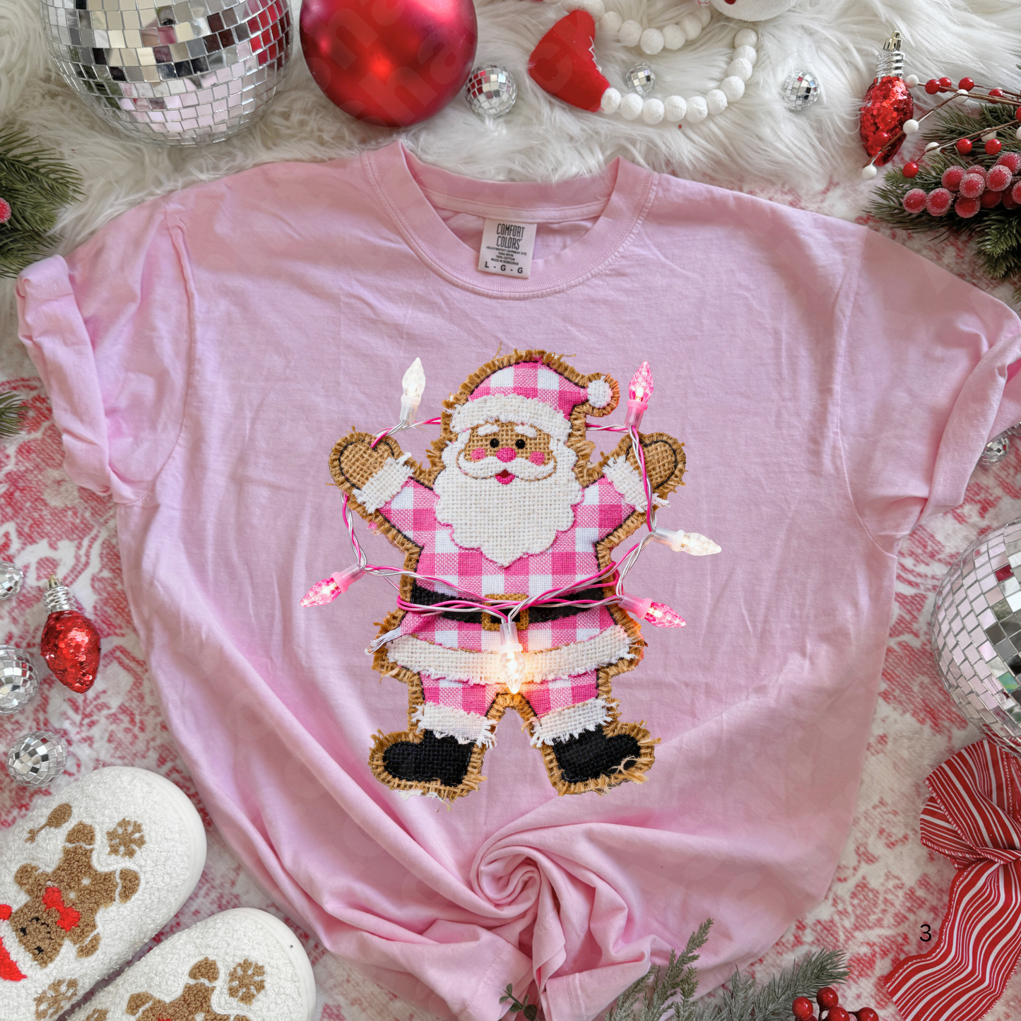 31 Pink Santa Lights