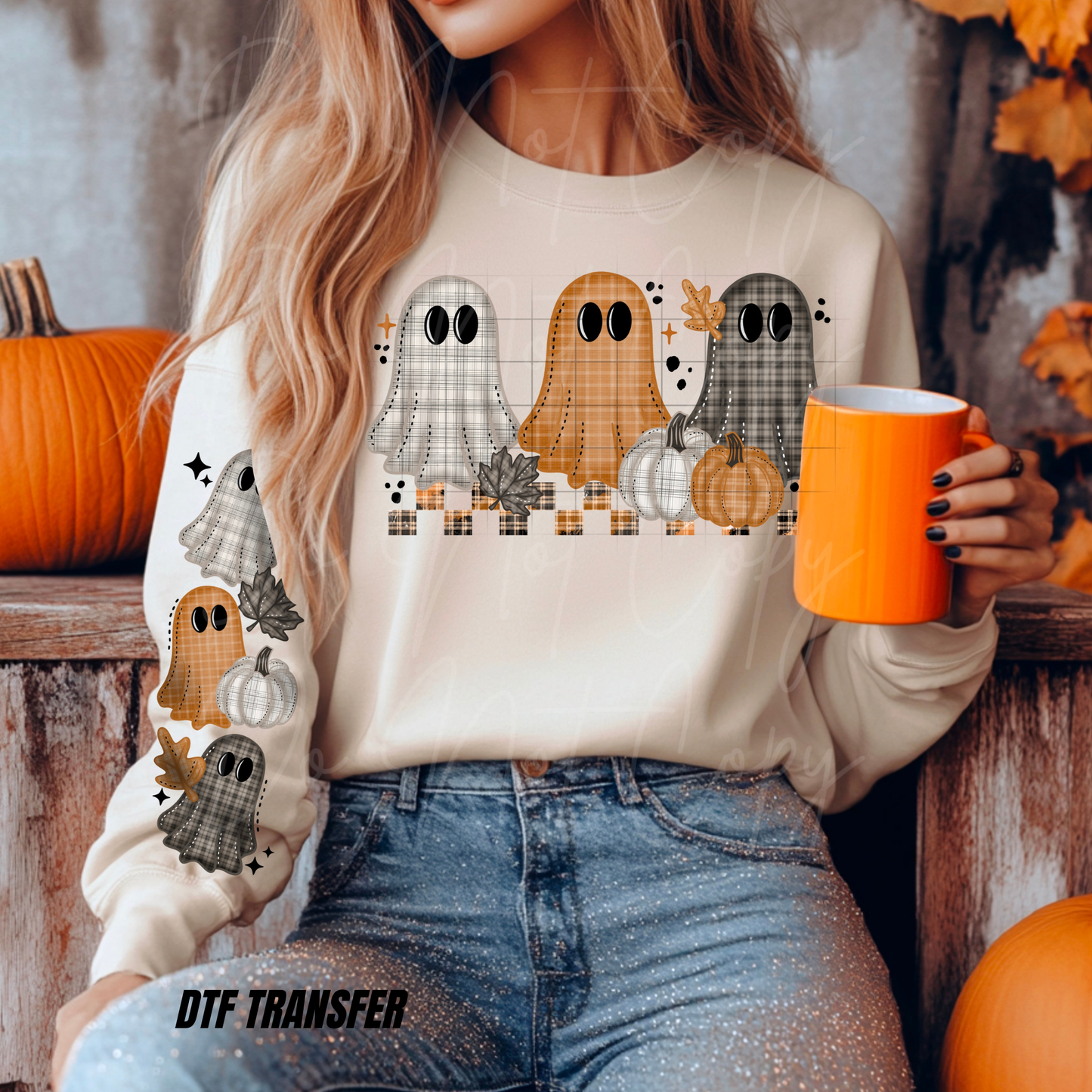 Plaid Ghosts with double sleeve