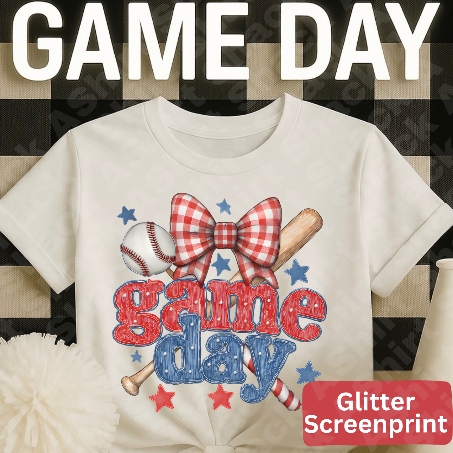 28 Game Day (Glitter Screenprint)