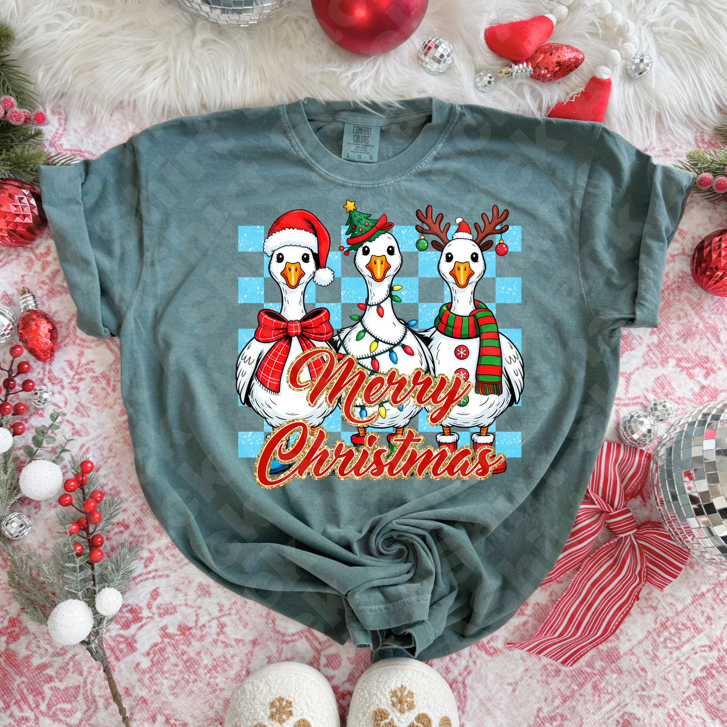 3D Christmas geese 