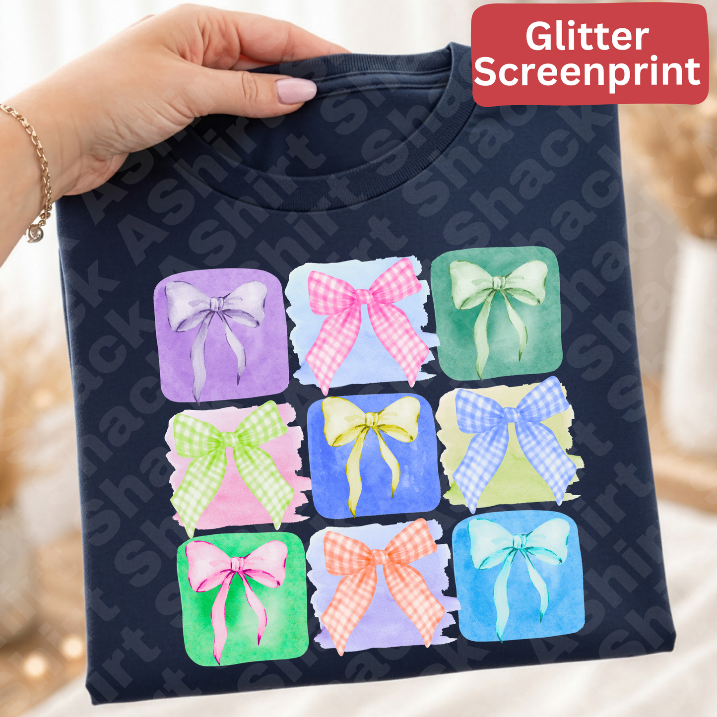 67 coquette bows (Glitter SCREENPRINT)
