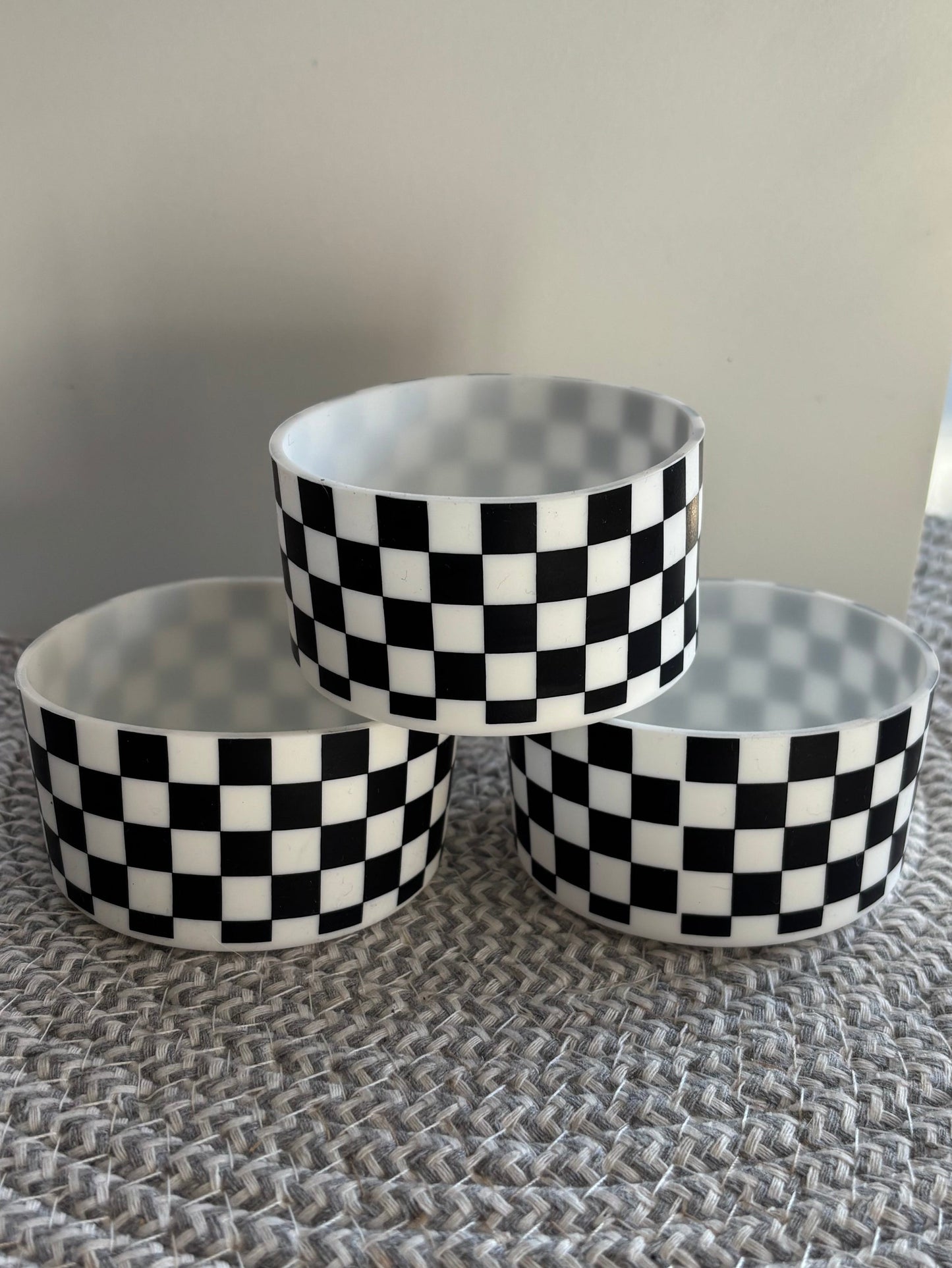 Black & White Checkered-Tumbler Boot