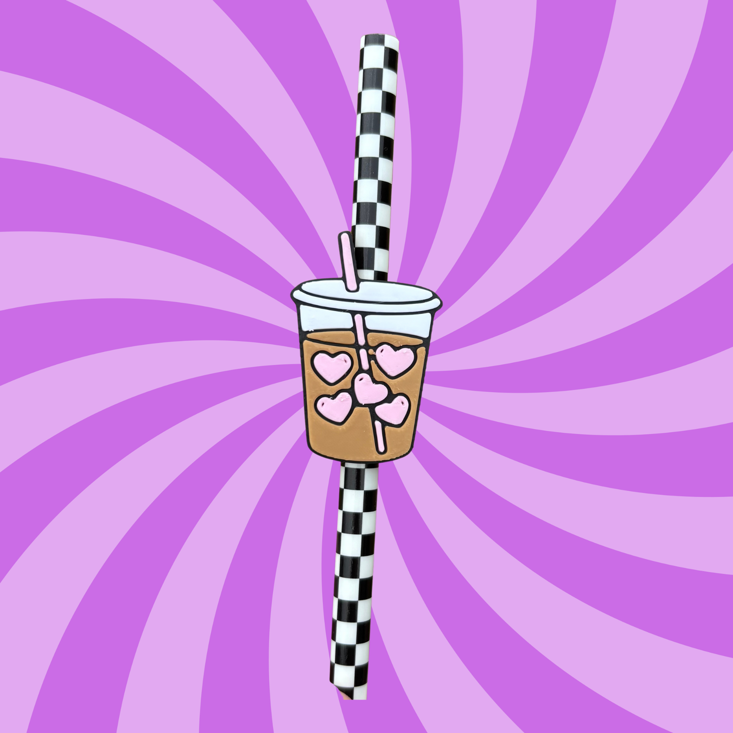 Iced Coffee with Heart Cubes