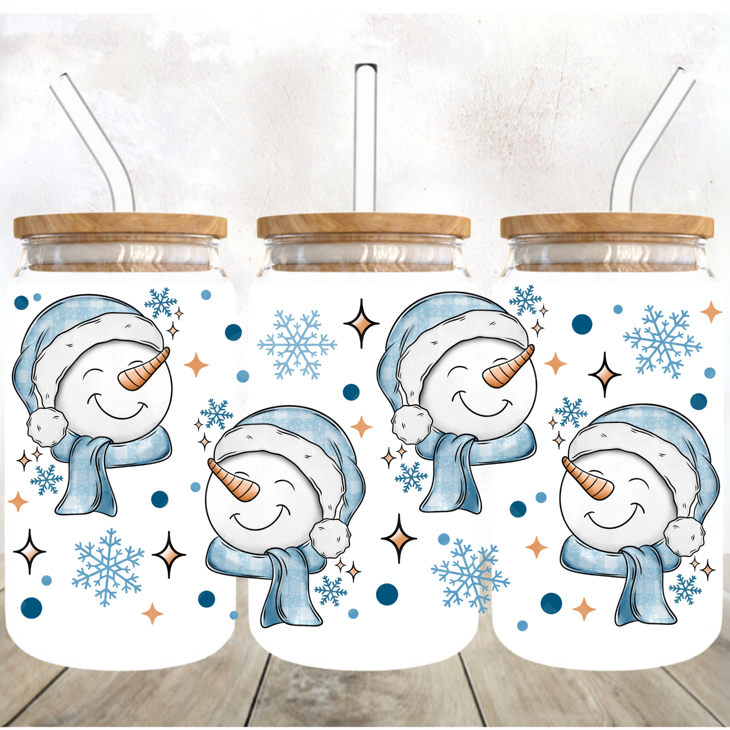 11.14 Cup Wrap #11 Blue Snowman