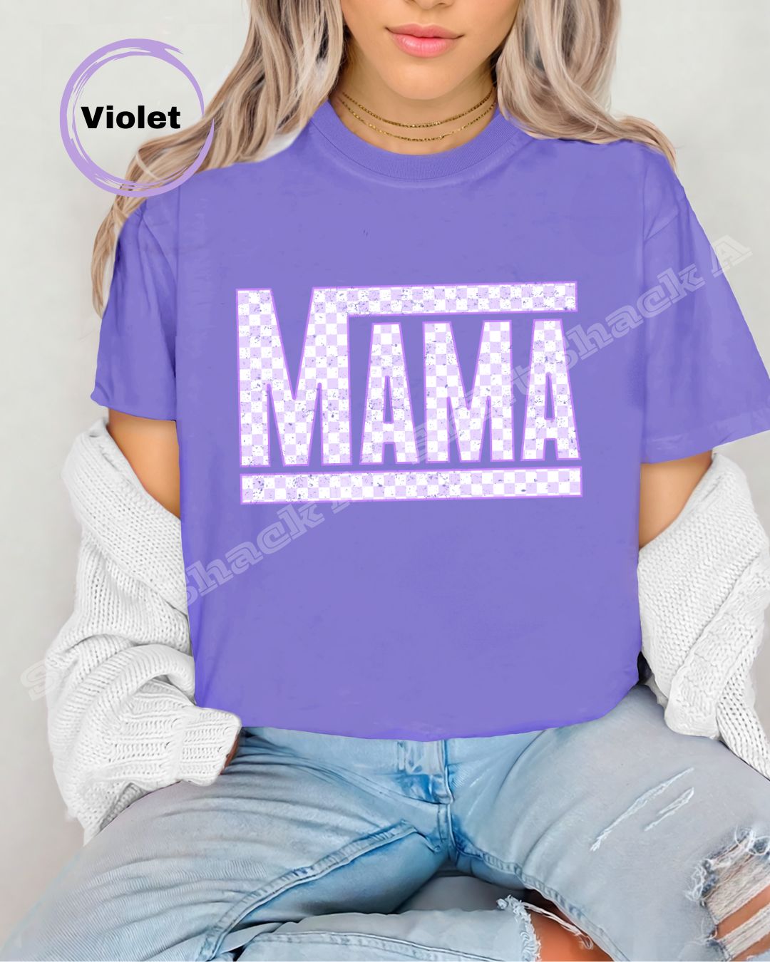 Purple Checkered Mama