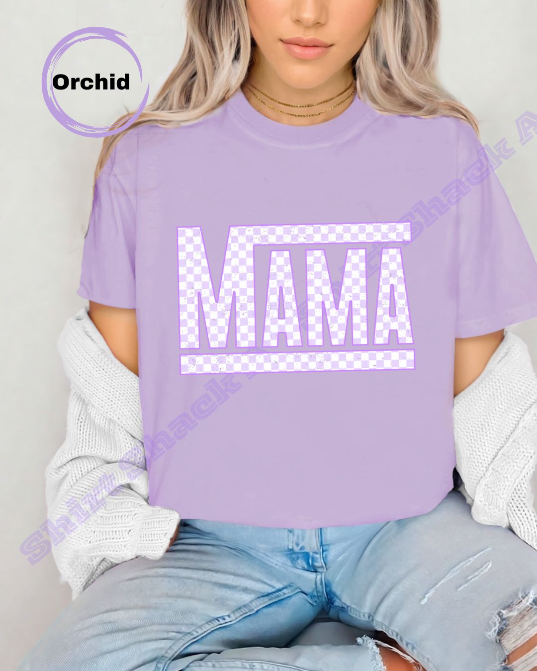 Purple Checkered Mama