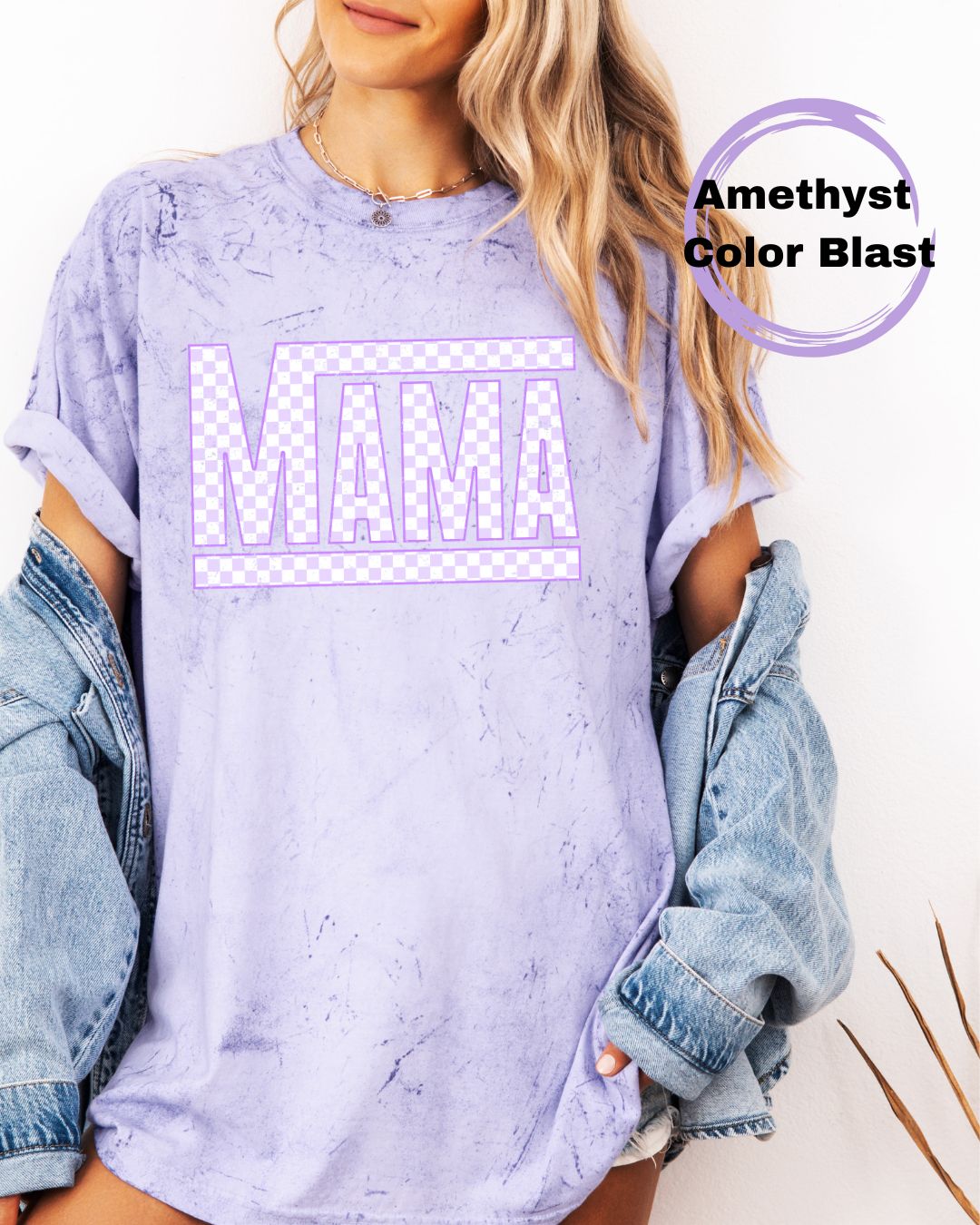 Purple Checkered Mama