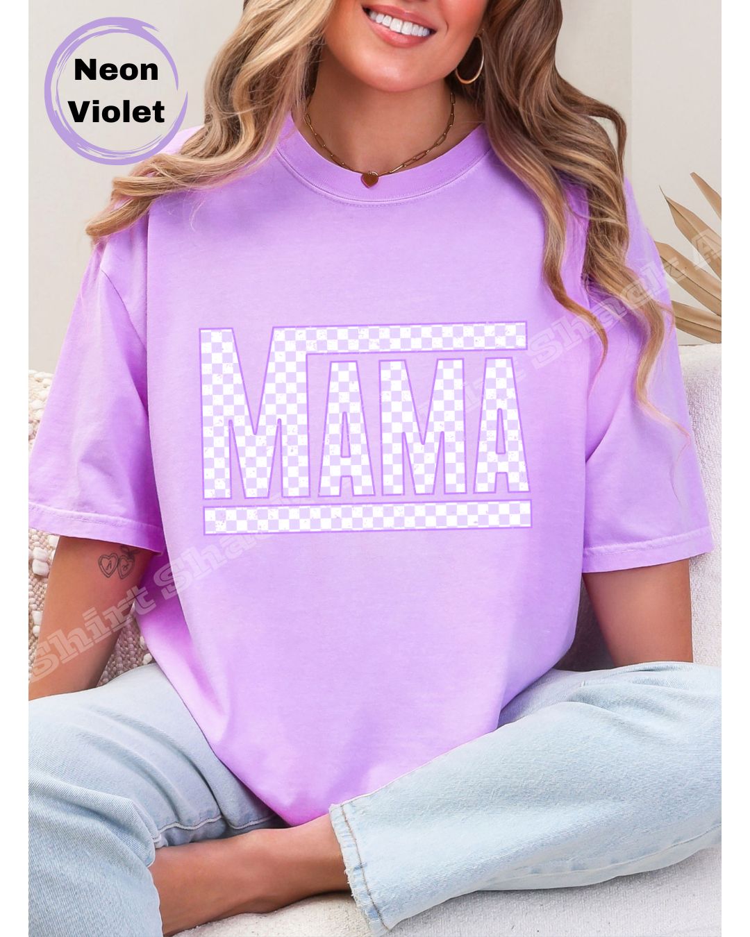 Purple Checkered Mama