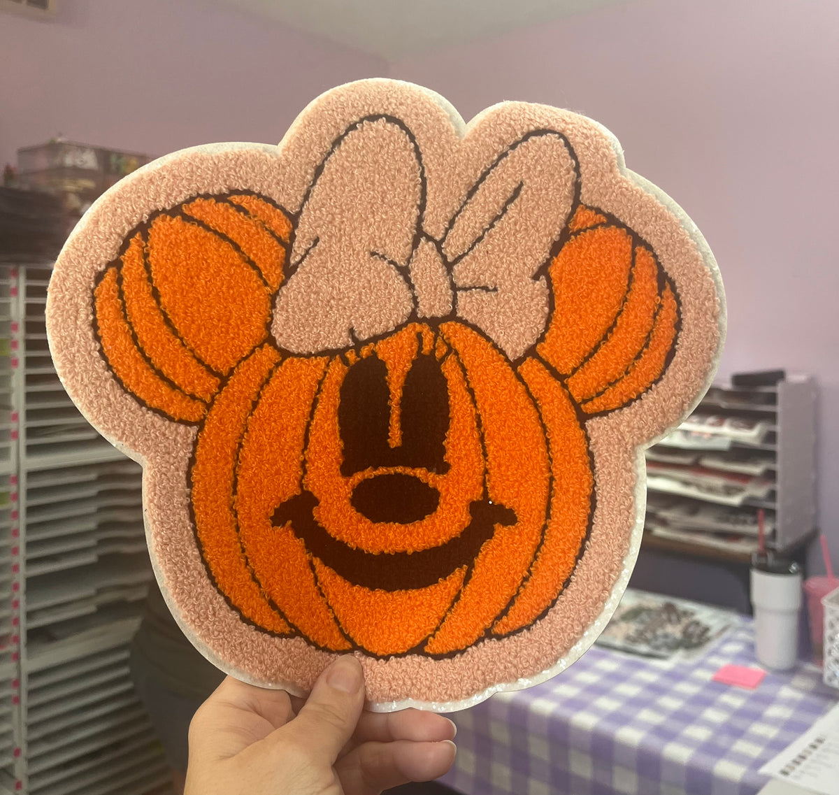 Pumpkin Mouse Chenille Patch