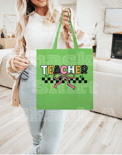 Teacher Things with Bow, Small Tote Bag