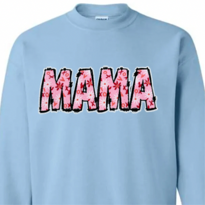 Mama, Pink XO, Chenille Patch