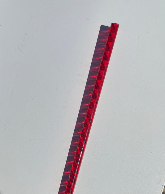 Red Swirl Straw