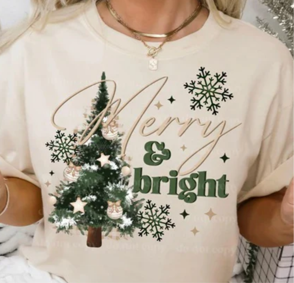 Merry and Bright Tree, Green and Gold