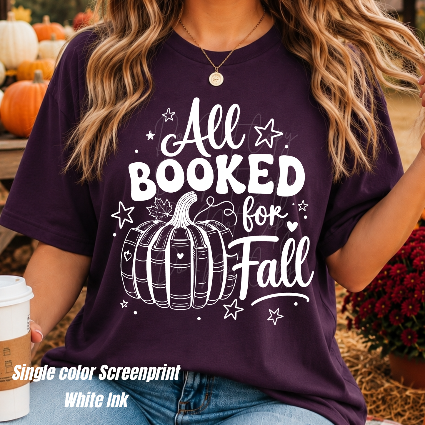 All booked for fall * Single Color Screenprint-White Ink