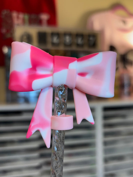 Barbie Swirl-Bow Straw Topper