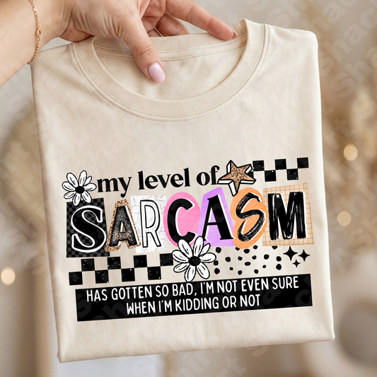 50C my level of sarcasm