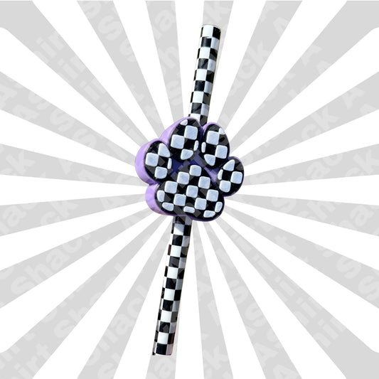 Checkered Paw Print (Lavender)