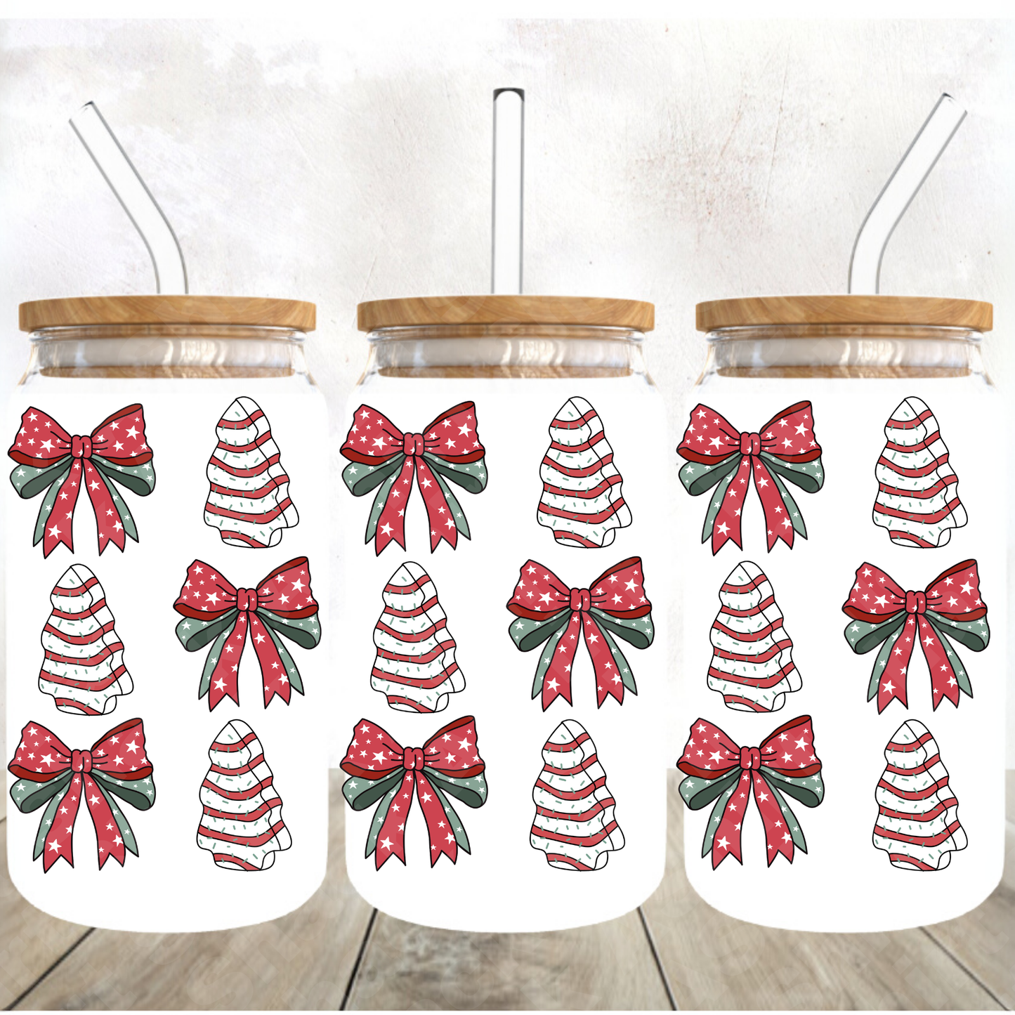 11.21 Cup Wrap #6 Tree Cake and Bows