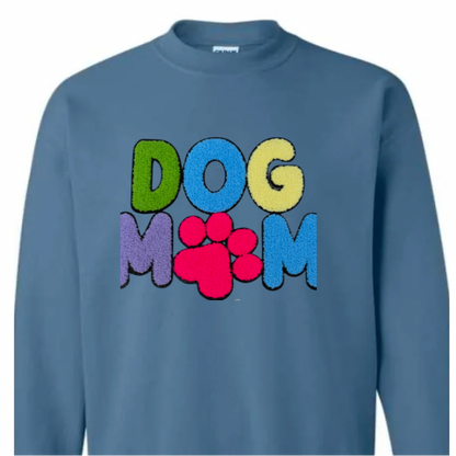 Dog Mom, Colorful Chenille Patch