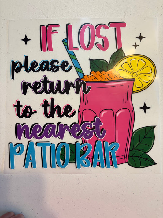 201 Return to  Patio Bar