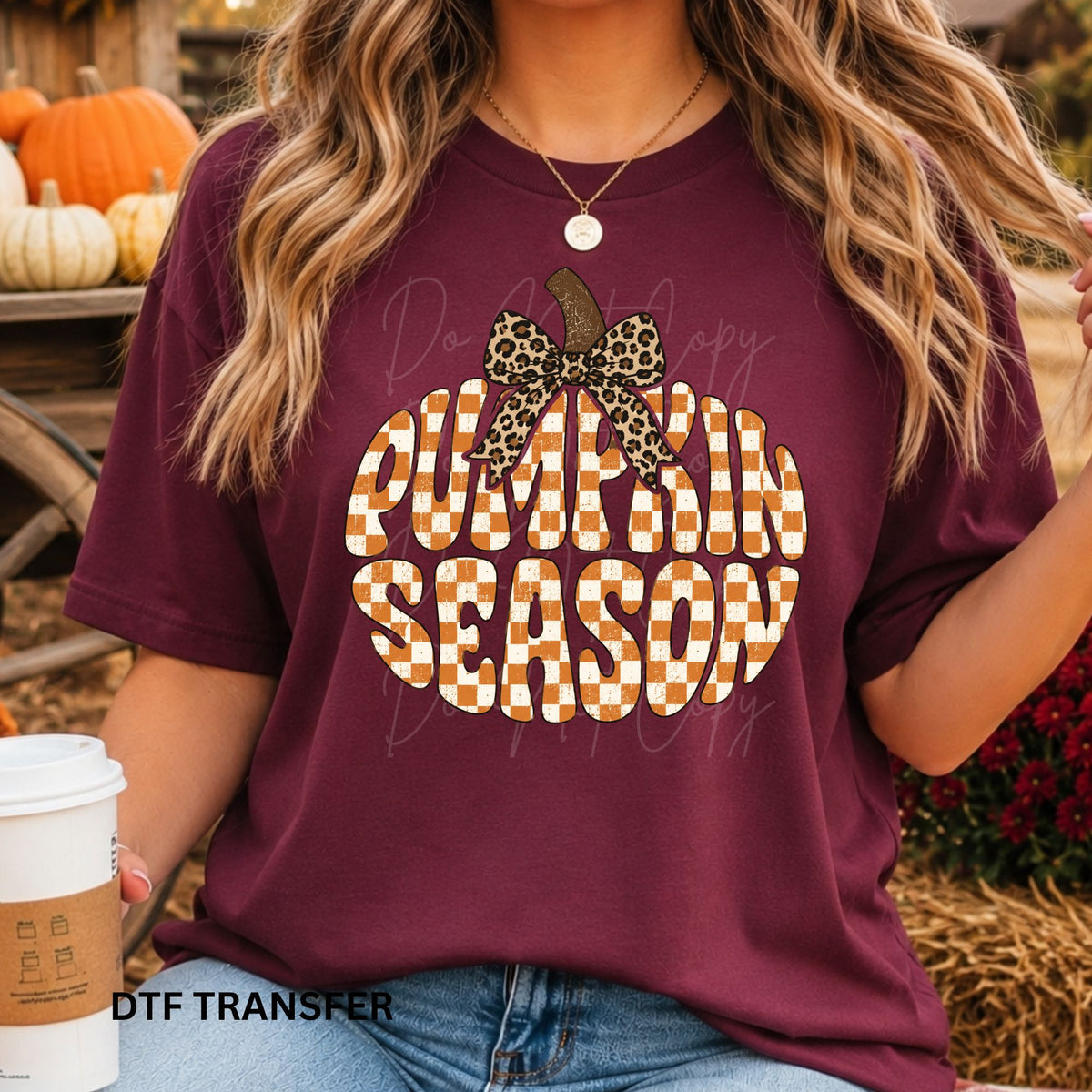 Pumpkin Season Checkered
