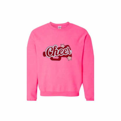 Cheer, Red Megaphone Chenille Patch