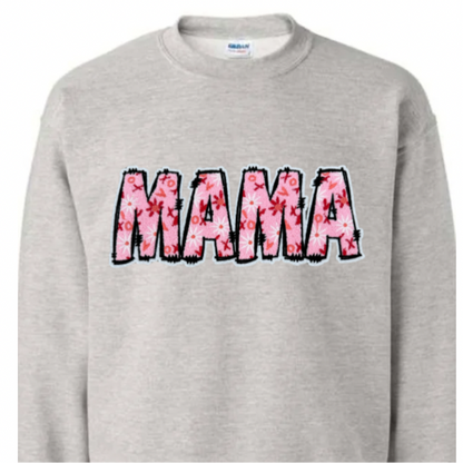 Mama, Pink XO, Chenille Patch
