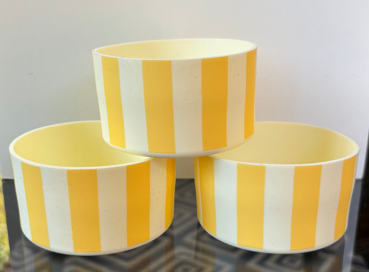 Yellow and White Stripe Tumbler Boot