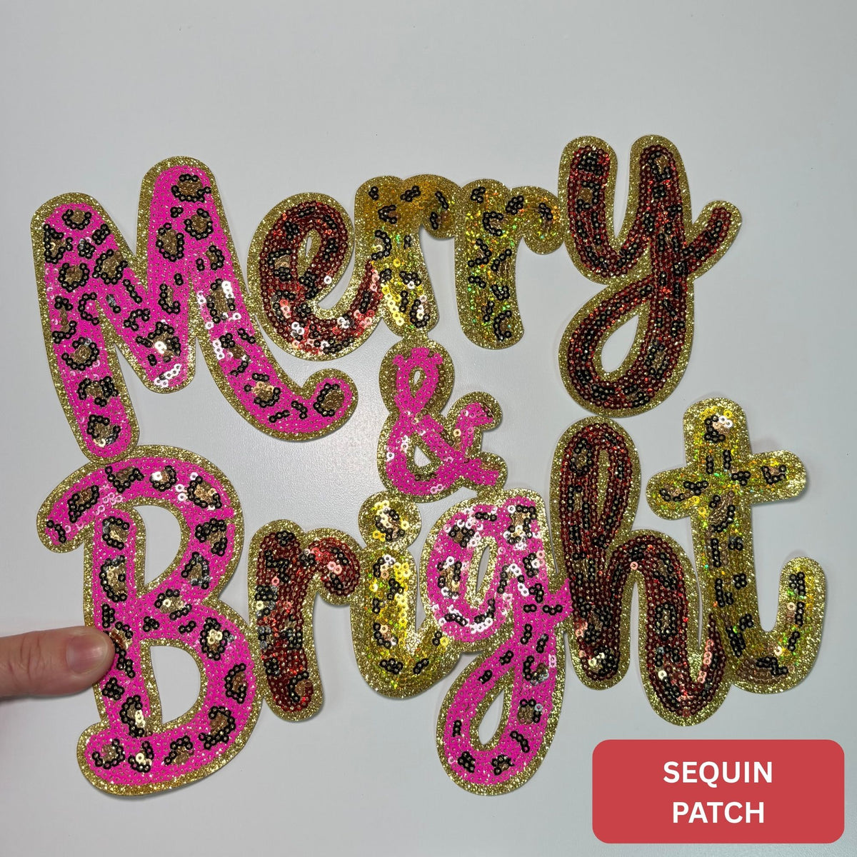 Merry & Bright Sequin Patch