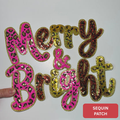 Merry & Bright Sequin Patch