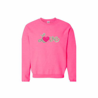 Love, Pink Heart, Sequin
