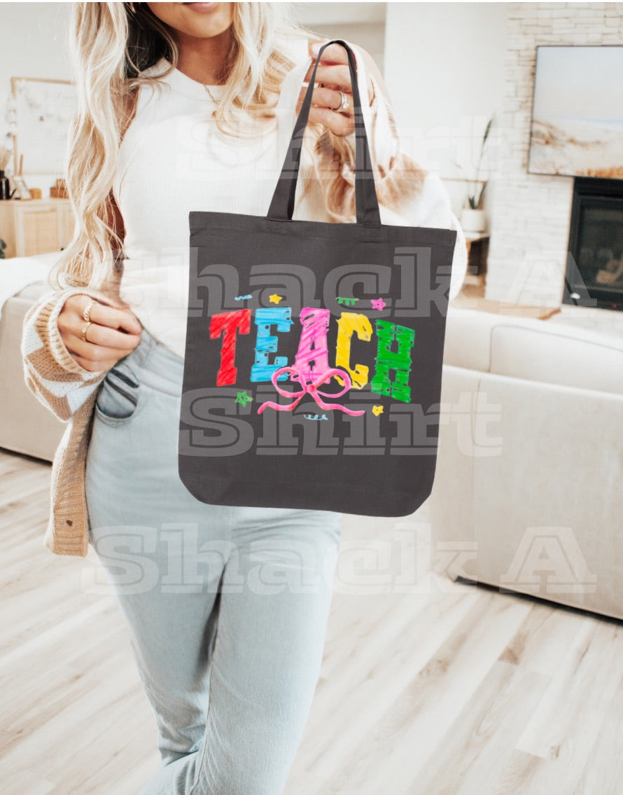 Teach Crayon, Small Tote Bag