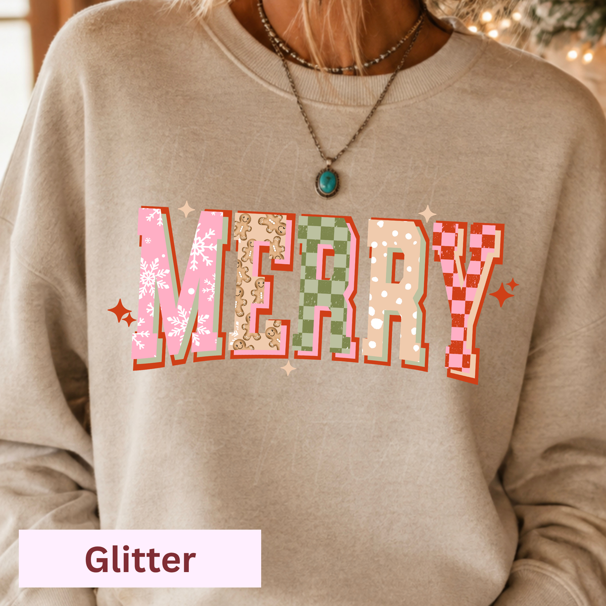 MERRY *Glitter Screenprint