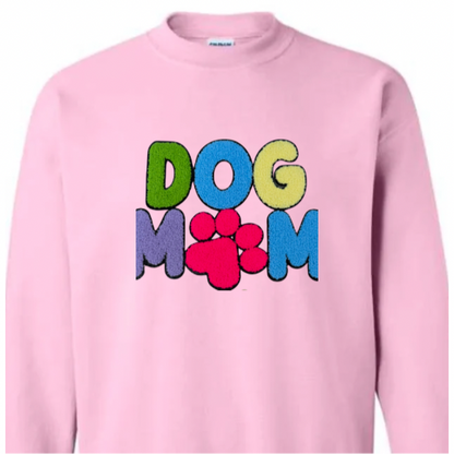 Dog Mom, Colorful Chenille Patch