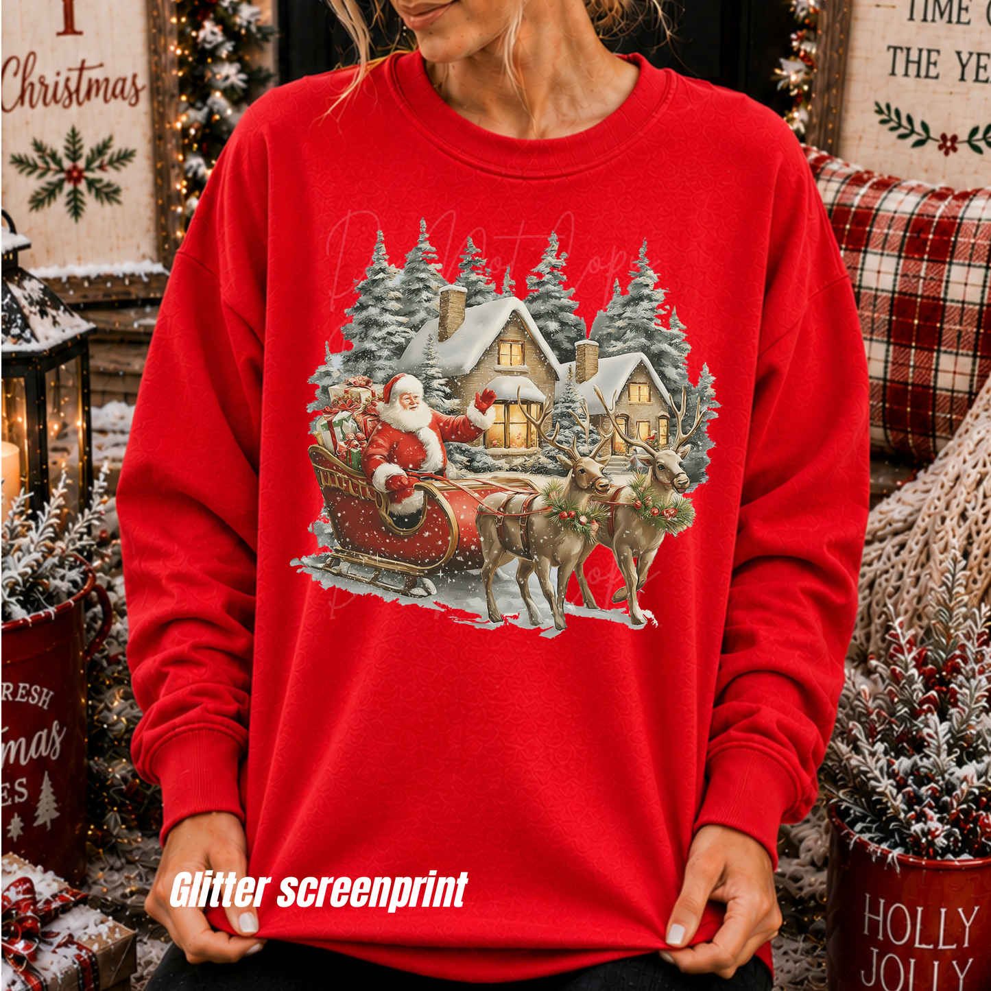 Nostalgia Christmas **GLITTER SCREENPRINT**
