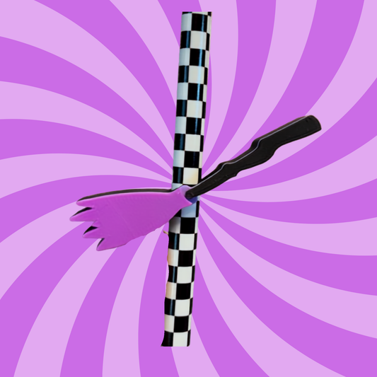 Purple broom stick