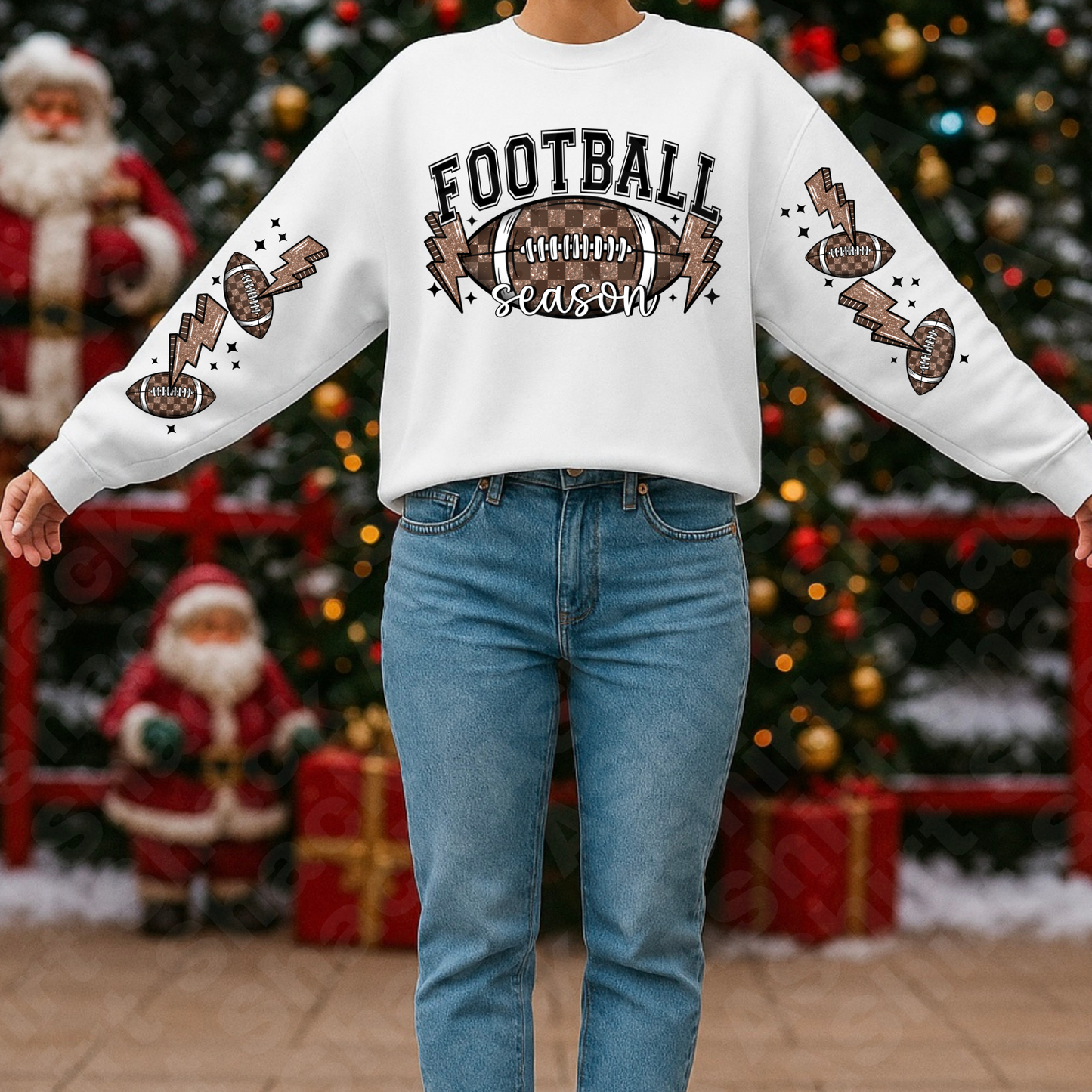 1E football season with double sleeve