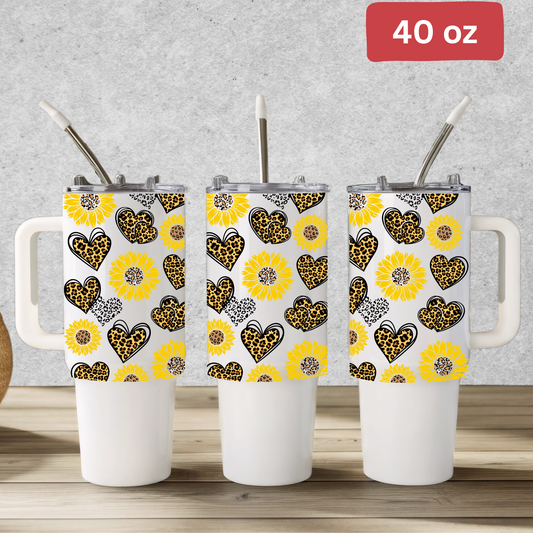 4254 sunflowers and hearts