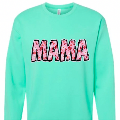 Mama, Pink XO, Chenille Patch