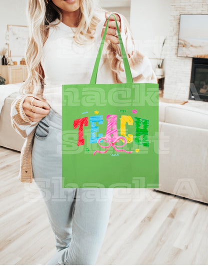 Teach Crayon, Small Tote Bag