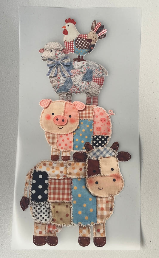 Farm Animal Stack Patchwork PB1