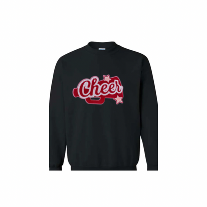 Cheer, Red Megaphone Chenille Patch